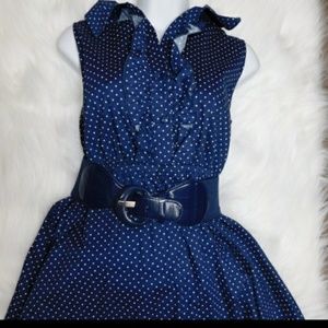 Charlotte Russe polka dot dress with belt